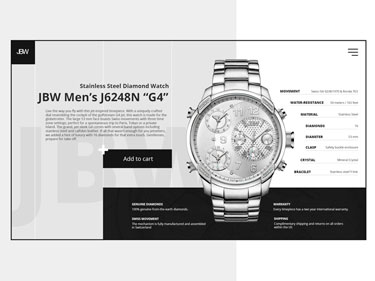 website development for a watch manufacturer