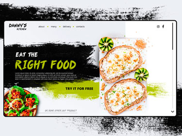 creating a web design for a health food manufacturer